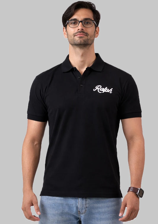 Ralp Branded Polo T-shirt Jet Black Color SP-07