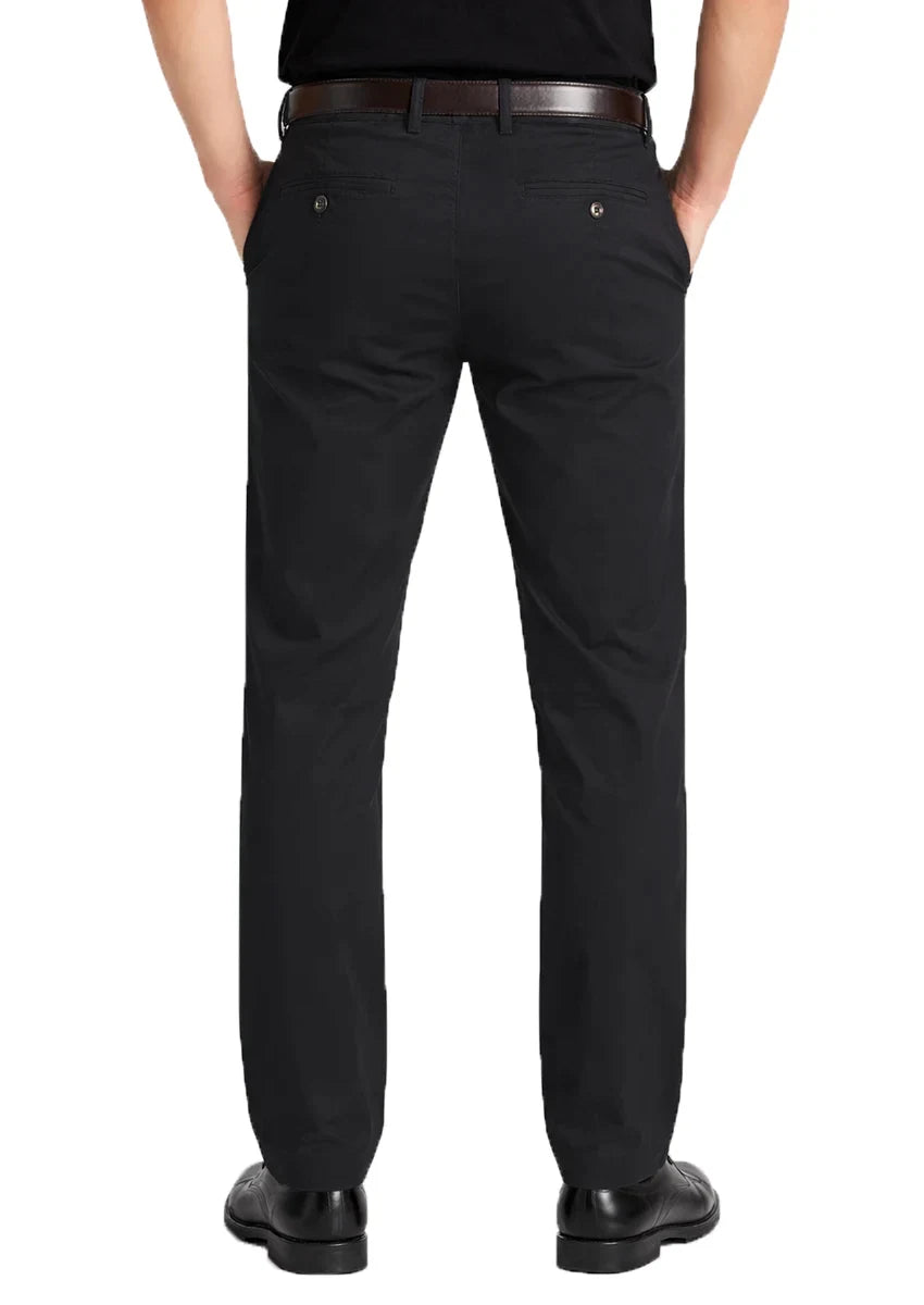 Zelig Branded Men's Black Color Slim-Fit Cotton Chinos Branded MCP-29