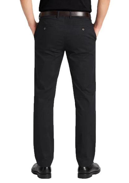 Zelig Branded Men's Black Color Slim-Fit Cotton Chinos Branded MCP-29