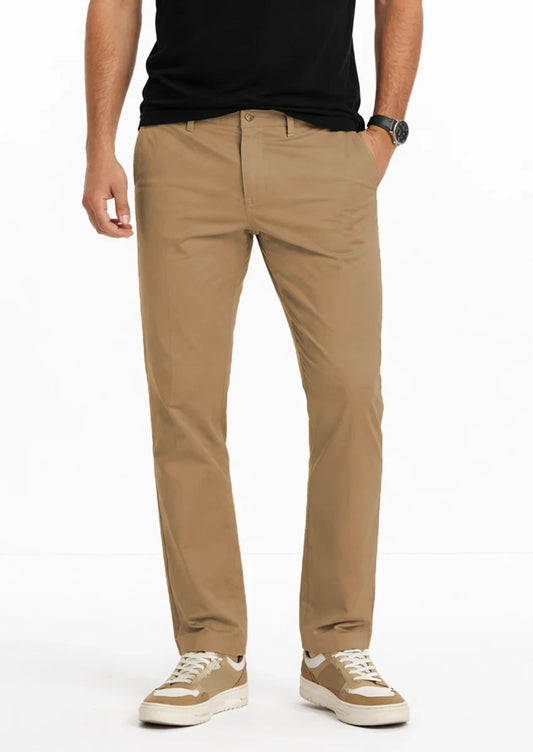 Zelig Branded Men's Brown Color Slim-Fit Cotton Chinos Branded MCP-30