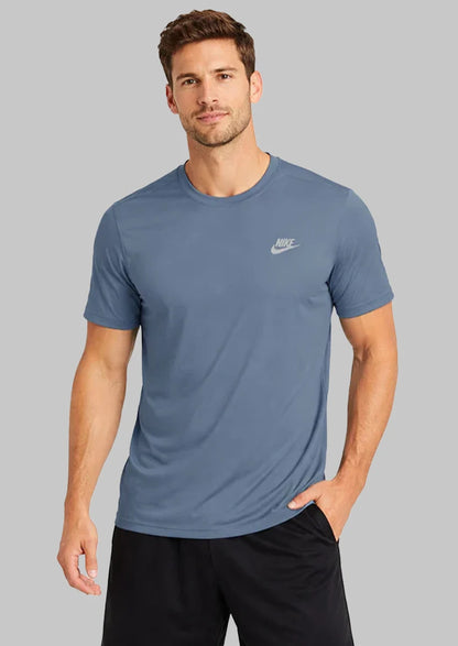 Nikk Men’s Performance Crew Neck Dry Fit T-Shirt - Steel Blue MDT-25