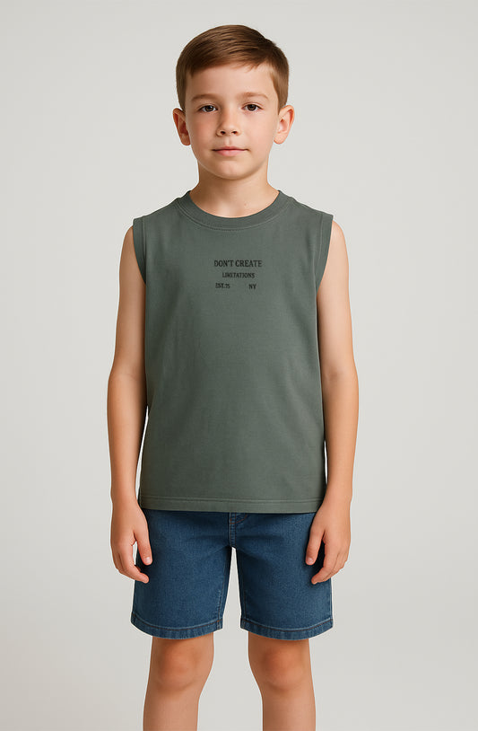 ZARRAA Branded Boy's Stone Grey Color BSO-07