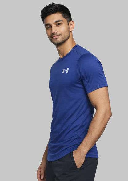 Under Armr Men’s Performance Crew Neck Dry Fit T-Shirt - Blue MDT-28