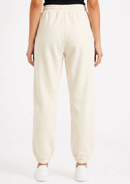 Alos Branded Women’s Thick Fleece Trouser – Cream WTR-11