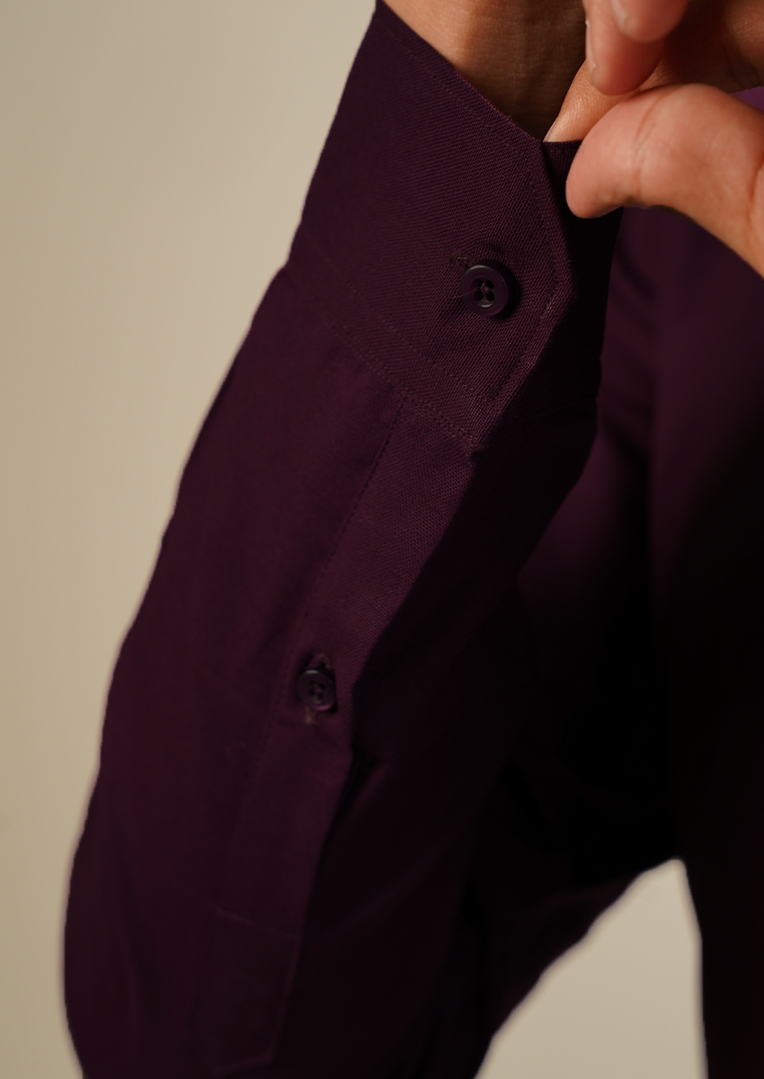 Zelig Branded Mens Formal Shirt-Burgundy MFS-32