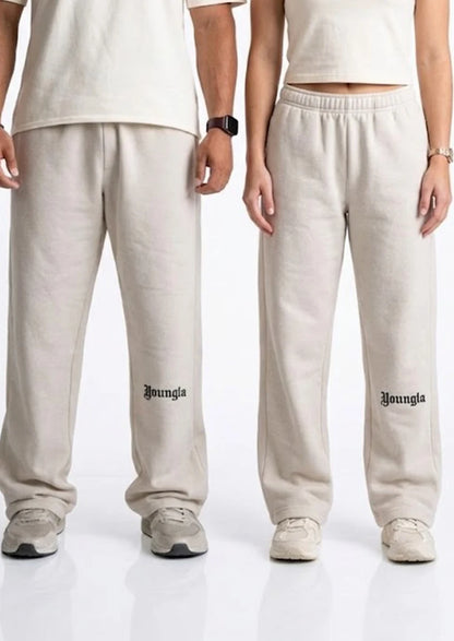 Younglay Branded Unisex Wide-Leg Trouser - Khaki UT-32