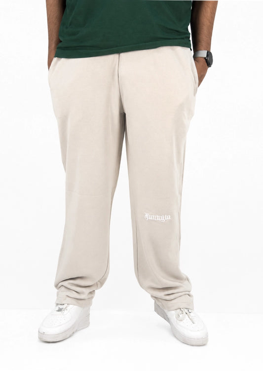 Younglay Branded Unisex Wide-Leg Trouser - Cream UT-33