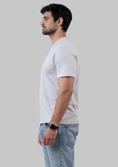 Balmen Pars Branded Men's T-shirt Light Stone Grey Color SP-01