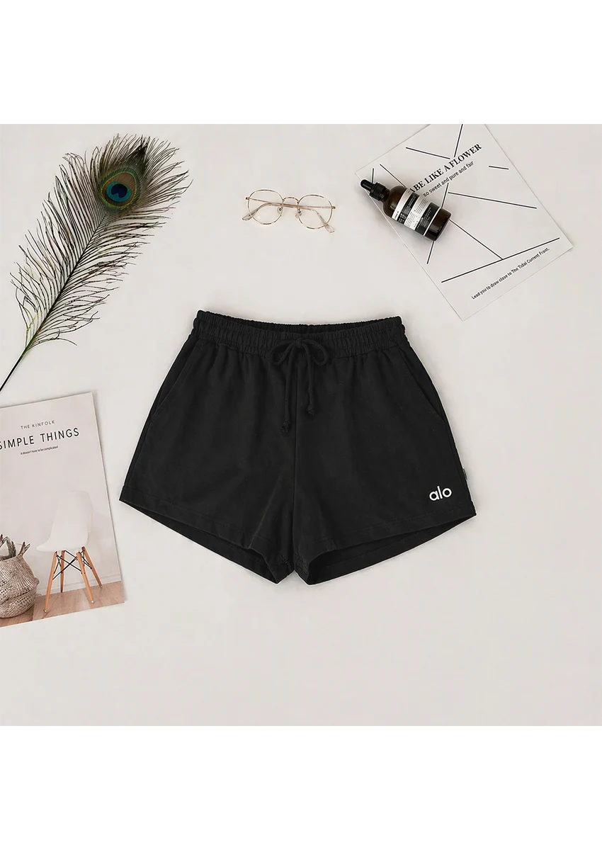 ALOS branded Womens Shorts Pack Of Three - Grey-Black-White