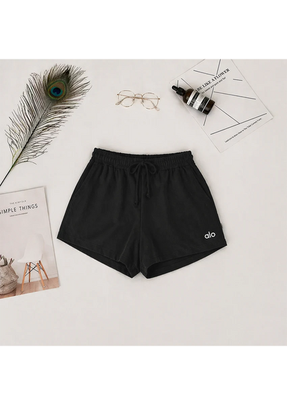 ALOS branded Womens Shorts Pack Of Three - Grey-Black-White