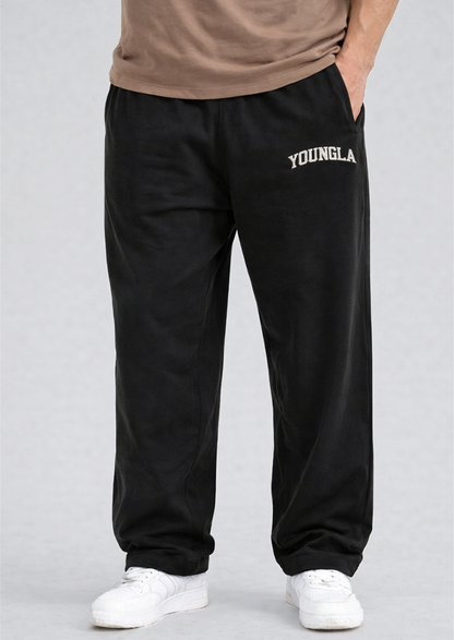 Younglay Branded Unisex Wide-Leg Trouser - Black UT-29