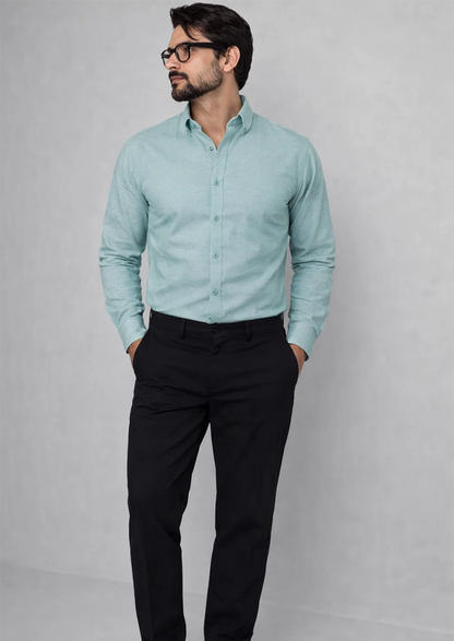 Zelig Branded Mens Formal Shirt-Light Blue MFS-31