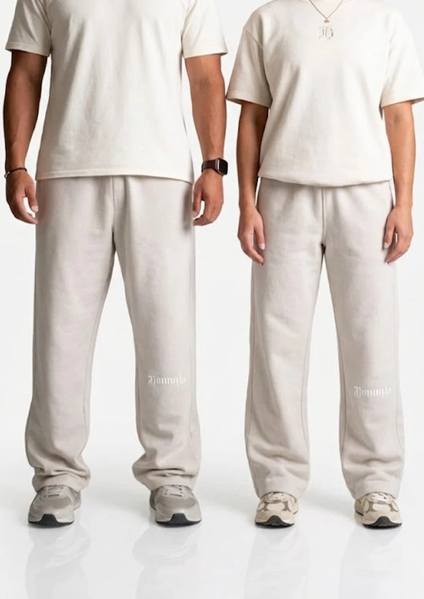 Younglay Branded Unisex Wide-Leg Trouser - Cream UT-33