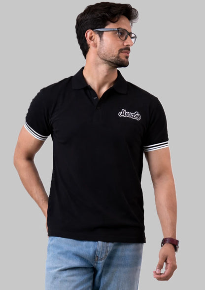 Monclar Branded Polo T-shirt Black Color SP-02