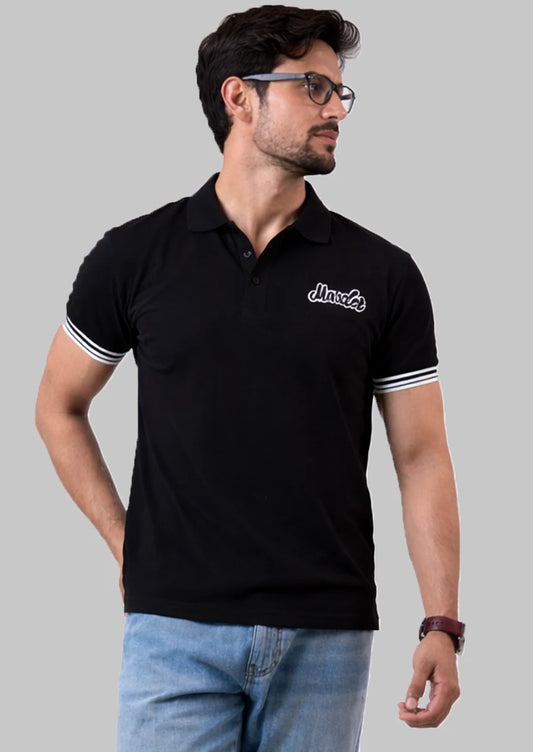 Monclar Branded Polo T-shirt Black Color SP-02