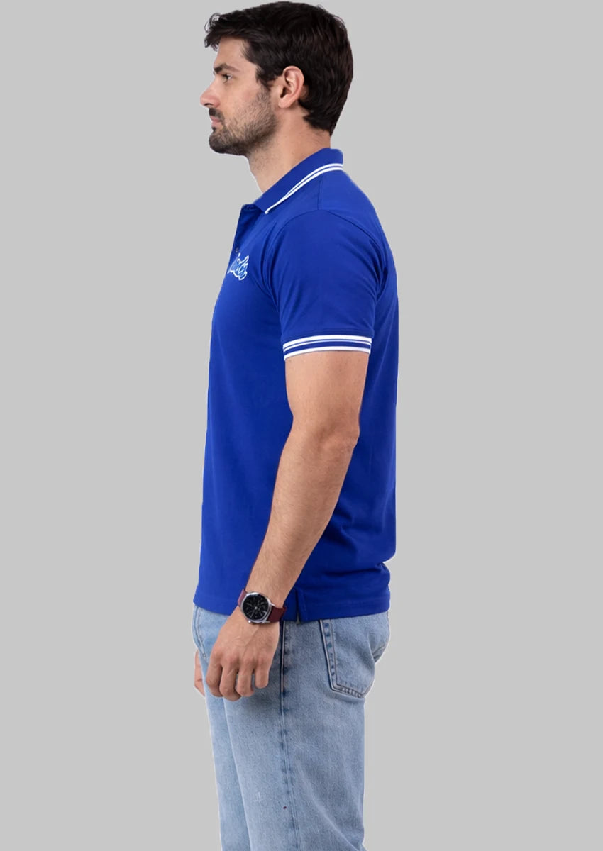 Monclar Branded Polo T-shirt Electric Blue Color SP-10