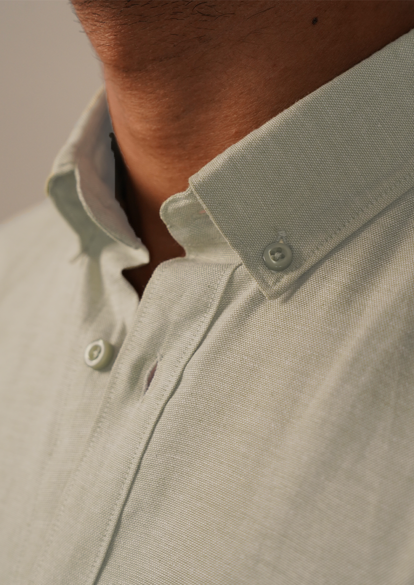 Zelig Branded Mens Formal Shirt-White Linen-Blend MFS-40