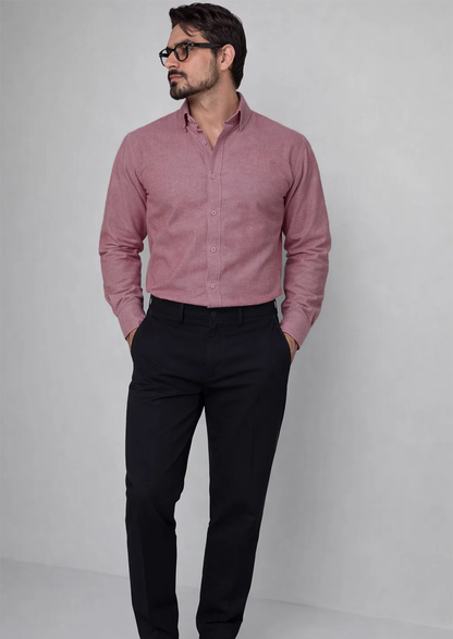 Zelig Branded Mens Formal Shirt-Bright Rose MFS-34