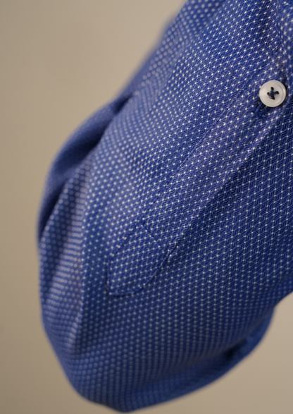 Calvy Klien Branded Mens Formal Shirt-Blue Micro-Dot MFS-46