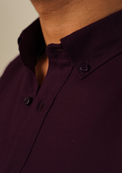 Zelig Branded Mens Formal Shirt-Burgundy MFS-32