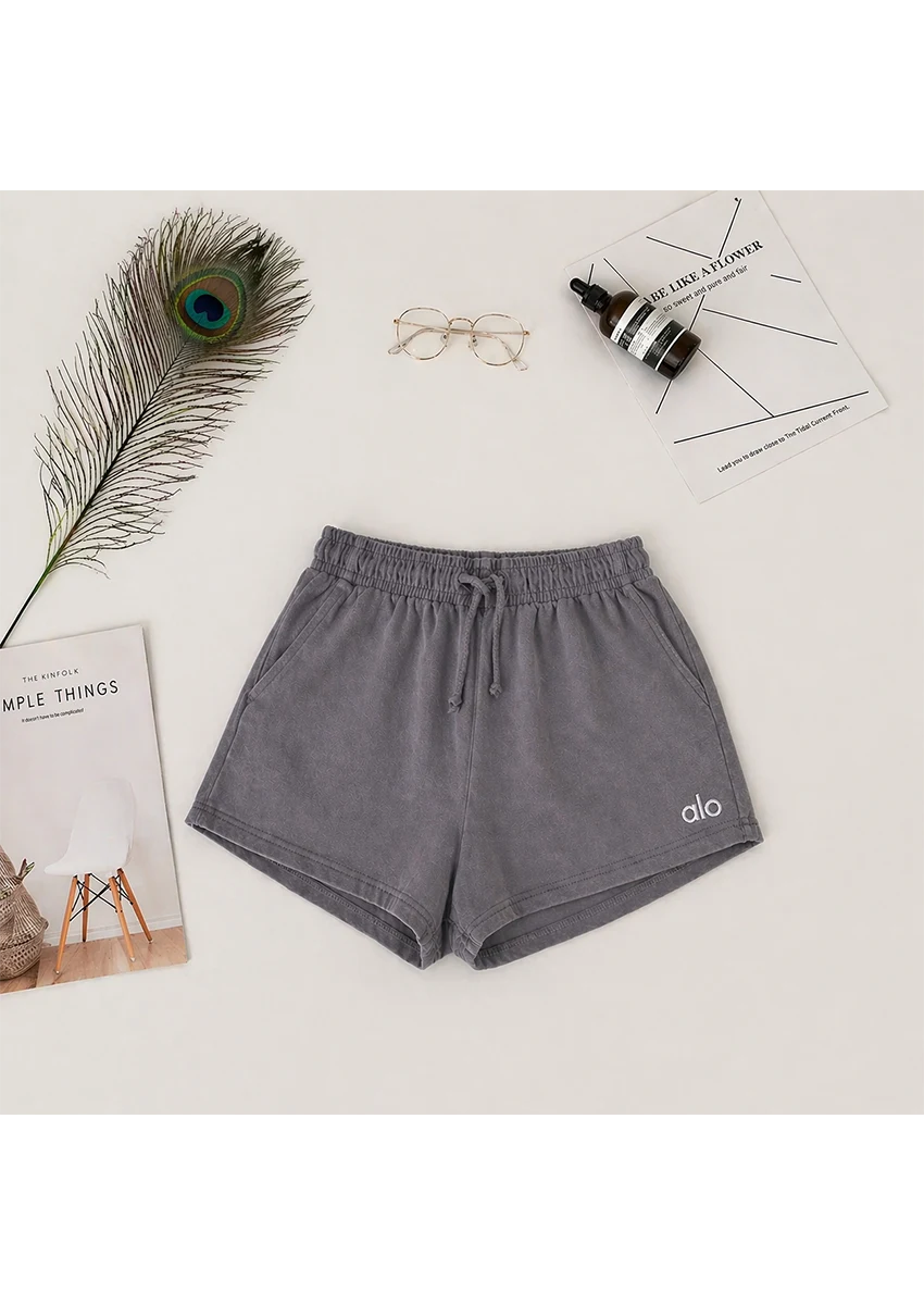 ALOS branded Womens Shorts Pack Of Three - Grey-Black-White