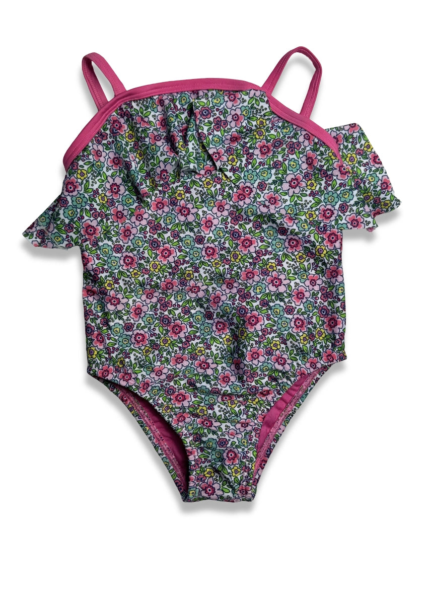 Branded Girls Floral Ruffle One-Piece Swimsuit GSS-01