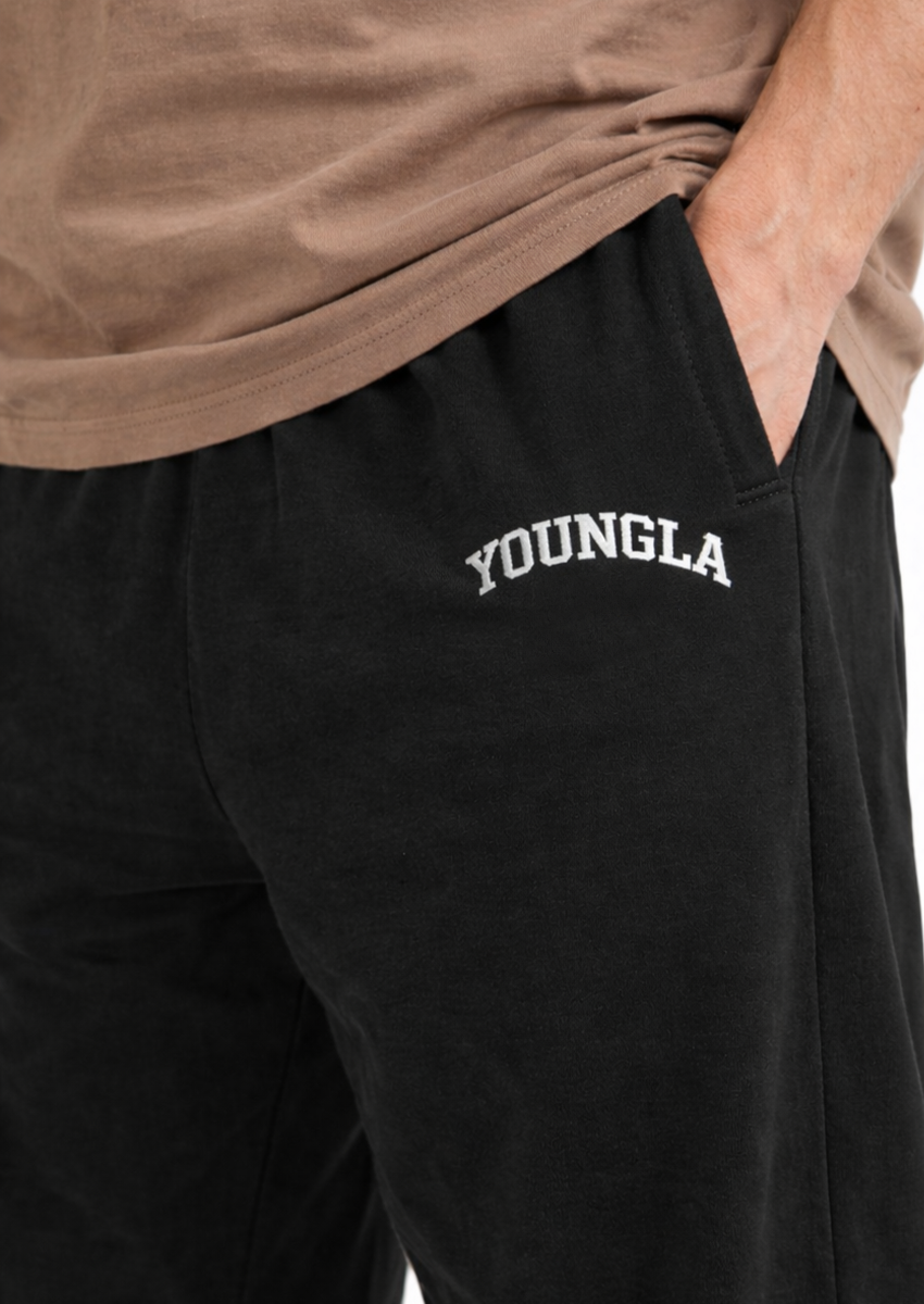Younglay Branded Unisex Wide-Leg Trouser - Black UT-29