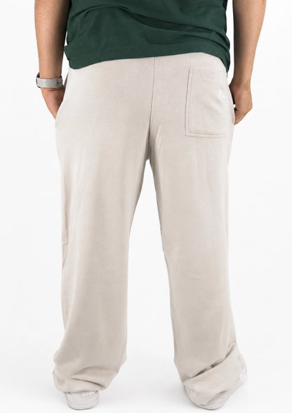 Younglay Branded Unisex Wide-Leg Trouser - Cream UT-33
