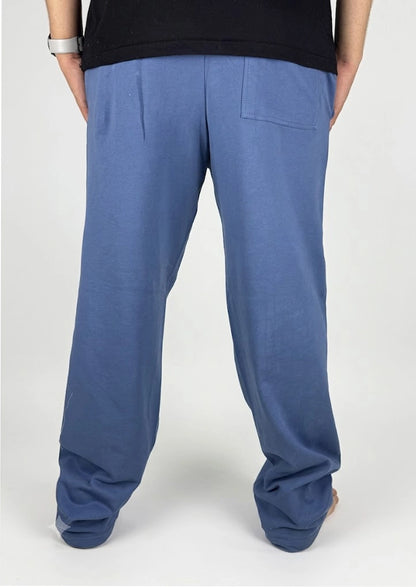 Younglay Branded Unisex Wide-Leg Trouser - Steel Blue UT-31