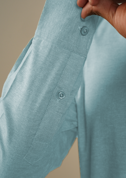 Zelig Branded Mens Formal Shirt-Light Blue MFS-31