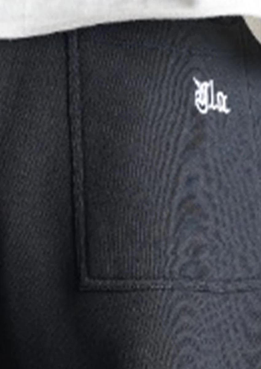 Younglay Branded Unisex Wide-Leg Trouser - Jet Black UT-34