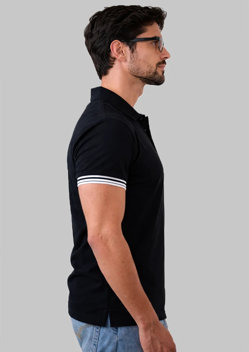 Monclar Branded Polo T-shirt Black Color SP-02