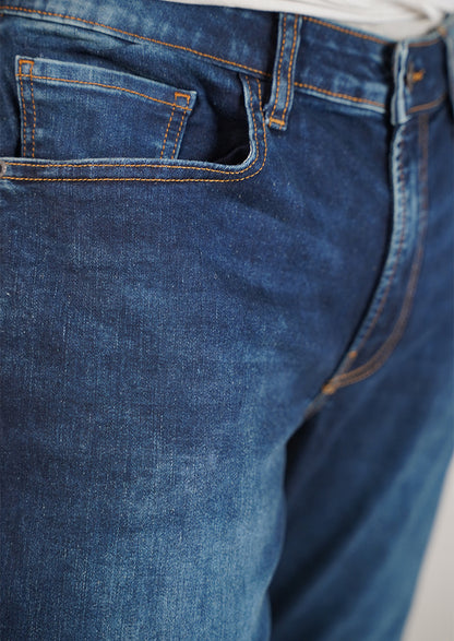 Zelig Branded Men’s Slim Fit Denim Jeans - Dark Blue MJ-20