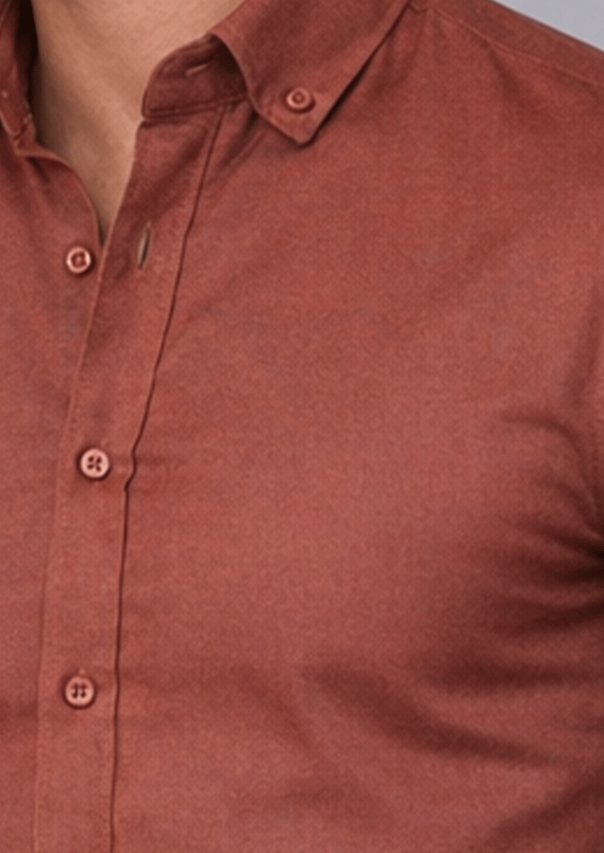 Zelig Branded Mens Formal Shirt-Brick Red MFS-29