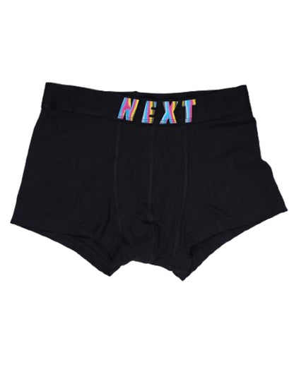 Branded Men’s Boxer Briefs – Black with Multicolor Logo Waistband BR-08