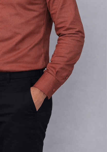 Zelig Branded Mens Formal Shirt-Brick Red MFS-29