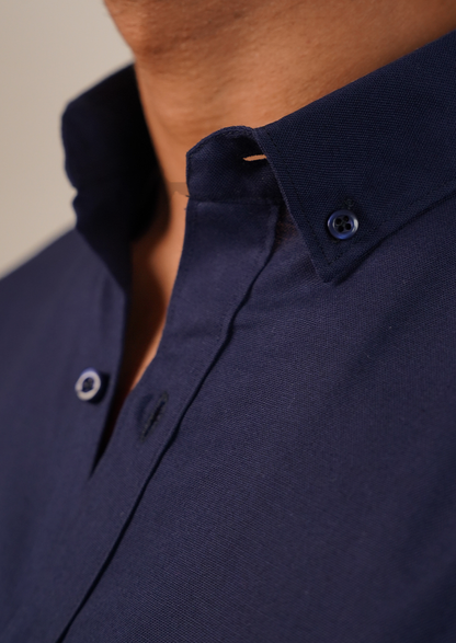 Zelig Branded Mens Formal Shirt - Navy Blue MFS-30