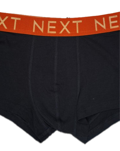 Branded NEXT Men’s Boxer Briefs – Black with Orange Waistband BR-04