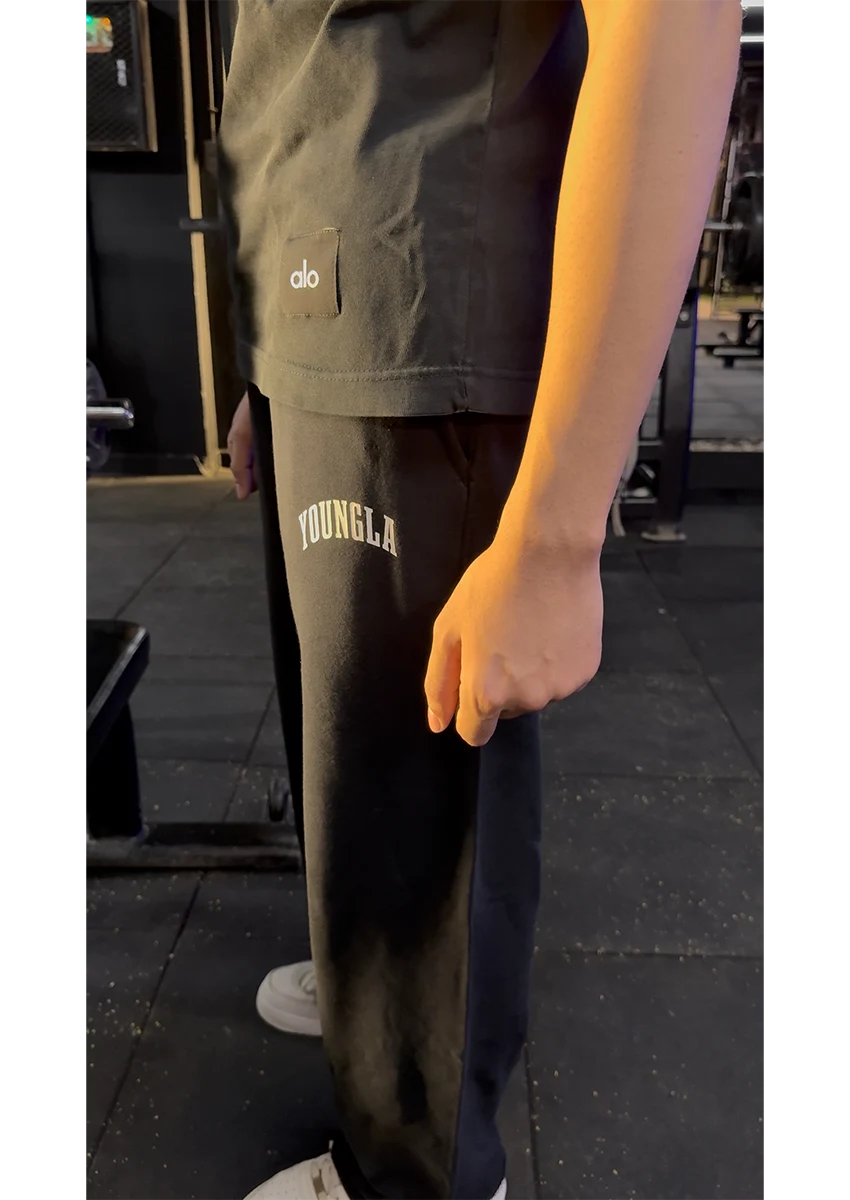 Younglay Branded Unisex Wide-Leg Trouser - Black UT-29