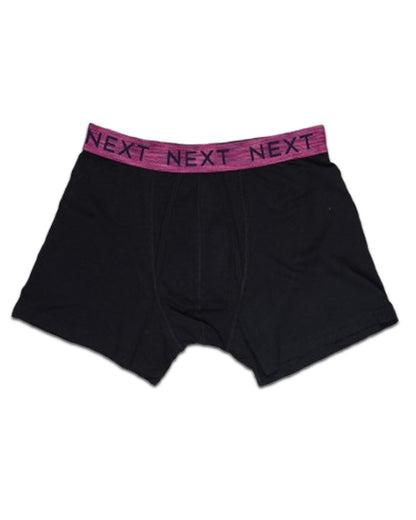 Branded NEXT Men’s Boxer Briefs – Black with Magenta Waistband BR-06