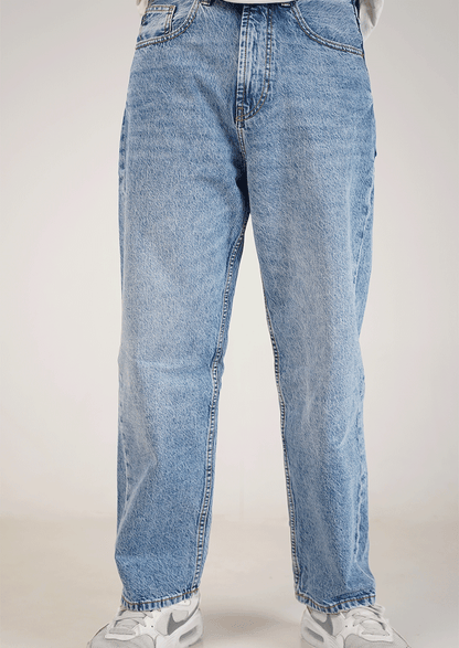 PullNBear Branded Men’s Baggy Fit Denim Jeans - Light Blue MJ-19