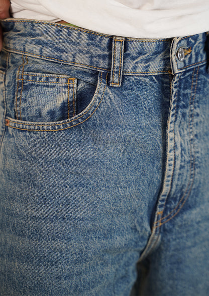 PullNBear Branded Men's Baggy Fit Denim Jeans - Blue MJ-17