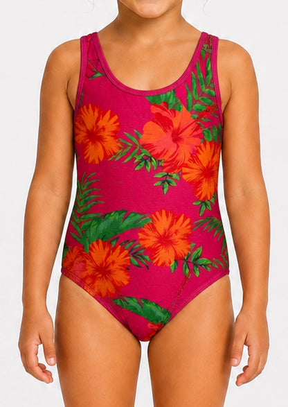 Branded Girls Tropical Floral One-Piece Swimsuit GSS-03