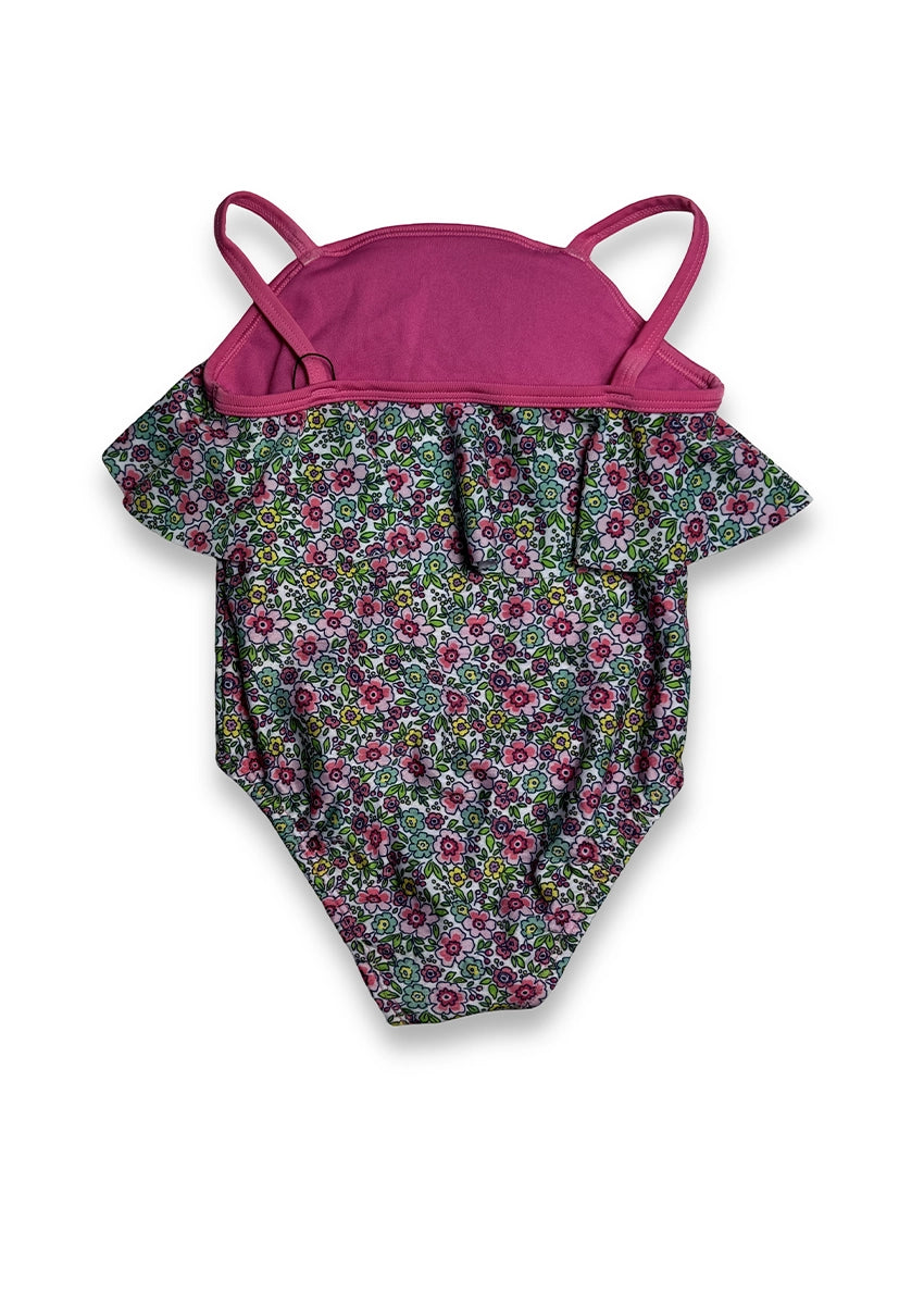 Branded Girls Floral Ruffle One-Piece Swimsuit GSS-01