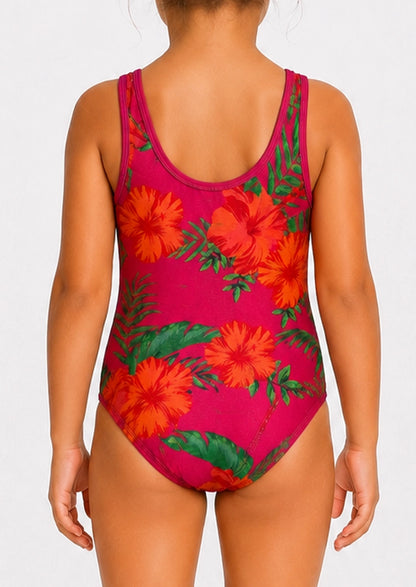 Branded Girls Tropical Floral One-Piece Swimsuit GSS-03
