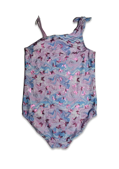 Branded Girls Butterfly Print One-Shoulder One-Piece Swimsuit GSS-02