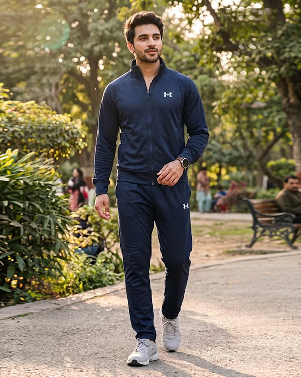 Under Armr Branded Navy Blue Tracksuit Set UCS-05