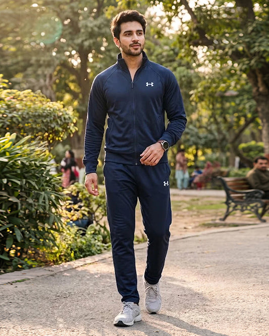 Under Armr Branded Navy Blue Tracksuit Set UCS-05