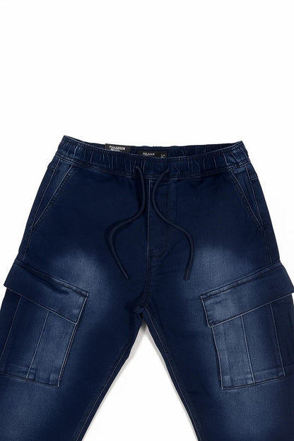PullNBear Branded Men's Cargo Fit Pant Blue Color CFP-03