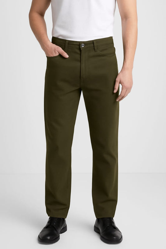 Zelig Branded Men's Slim Fit Chino Pant Green Color MCP-13